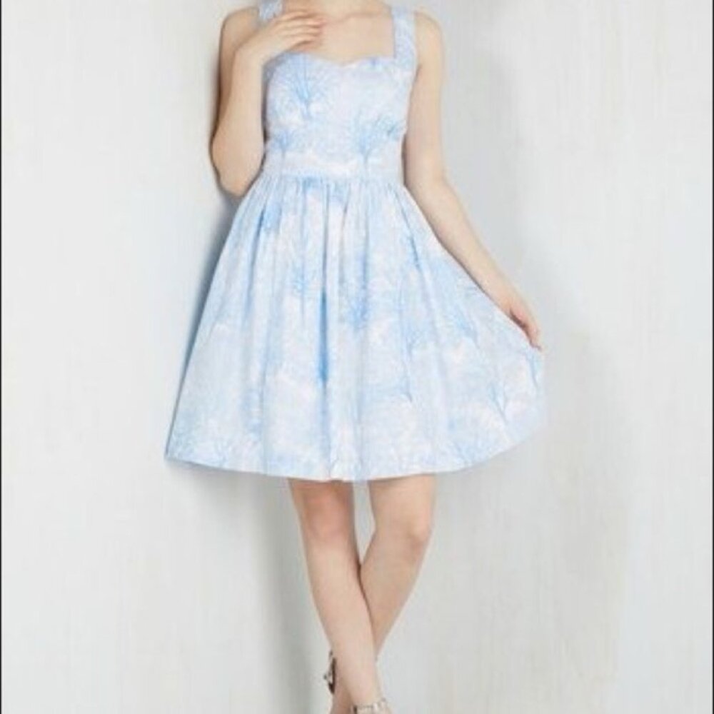 NWOT ModCloth snowfall blue shimmer dress​​​​​​​